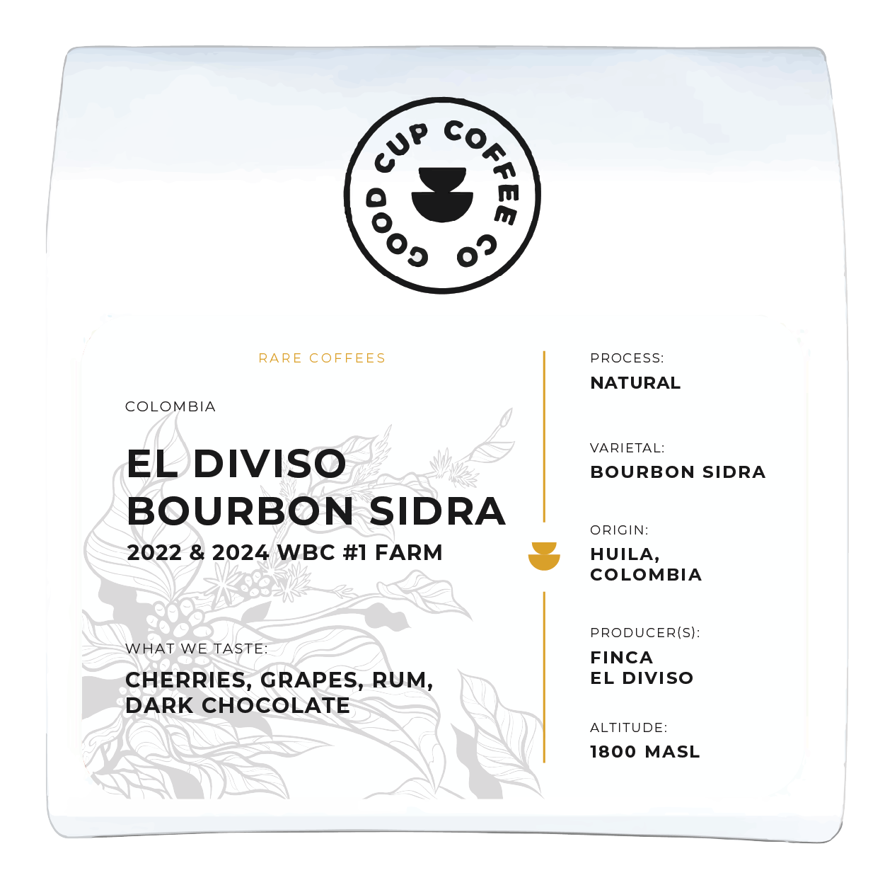 Colombia El Diviso Bourbon Sidra 2002 & 2024 WBC #1 Farm