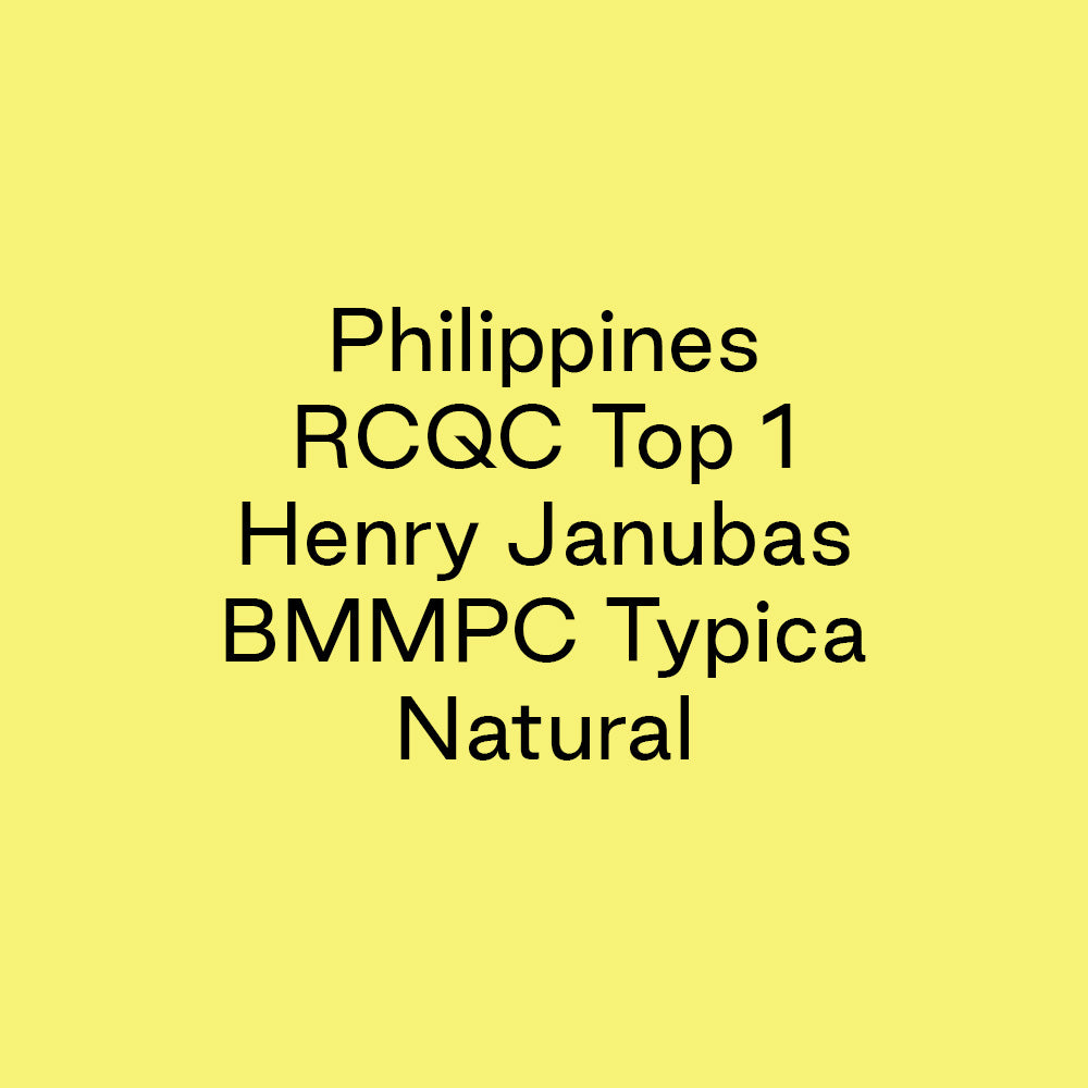 GCB Philippines RCQC Top 1 Henry Janubas BMPC Typica Natural