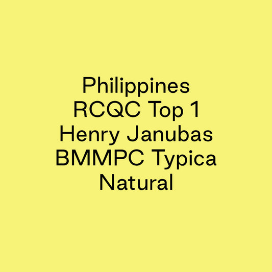 GCB Philippines RCQC Top 1 Henry Janubas BMPC Typica Natural