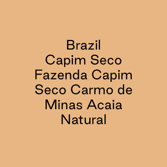GCB Brazil Fazenda Capim Seco Carmo de Minas Acaia Natural