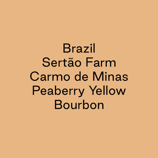 GCB Brazil Sertao Farm Carmo de Minas Peaberry Yellow Bourbon