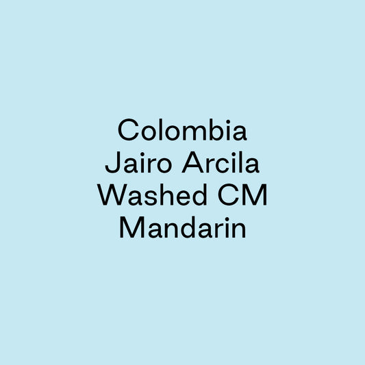 GCB Colombia Jairo Arcila Washed CM Mandarin
